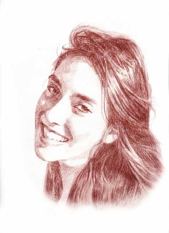 Portrait fusain